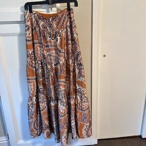 Free People Paisley Maxi Skirt
